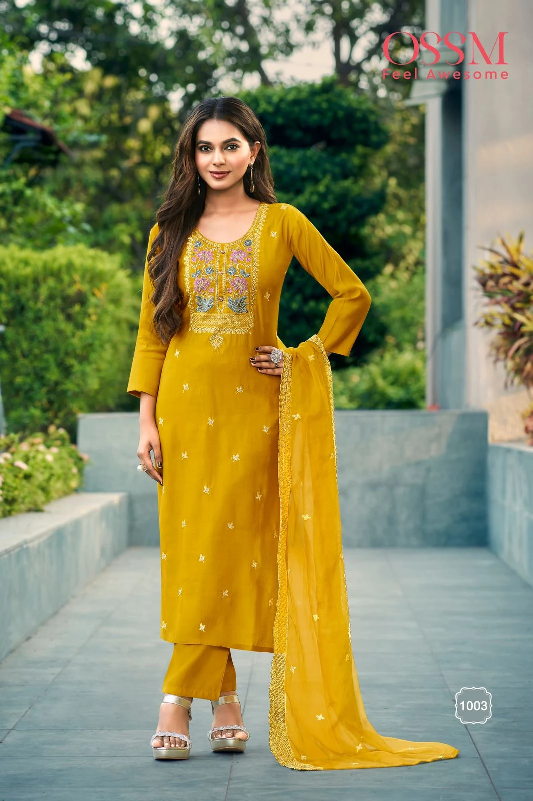 Ossm Festive Stories Vol 03 Viscos Roman Silk Wholesale Readymade Salwar Suit Catalog — Wholesale Salwar Suits, MPA wholesale from Surat — view 5